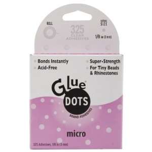  1/8 Micro Glue Dots Roll: 325 Clear Dots: Arts, Crafts 