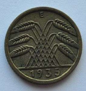 1935 Germany Third Reich 5 Pfennig Coin XF  