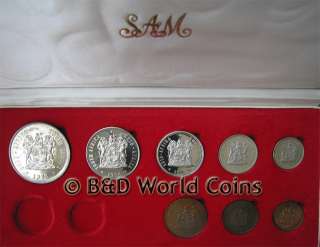   AFRICA 8 COINS PROOF SET .39oz SILVER 1 RAND BOX LOW MINT=5,500 SETS