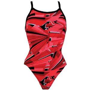   Dolfin Swimwear Traditional Fractal Swimsuit RED 32
