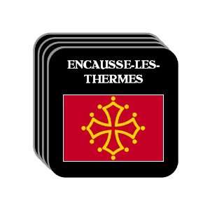 Midi Pyrenees   ENCAUSSE LES THERMES Set of 4 Mini Mousepad Coasters