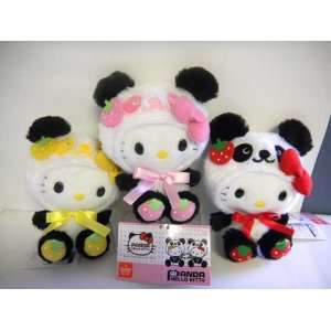  Hello Kitty Panda with Strawberry plush (Set/3): Toys 