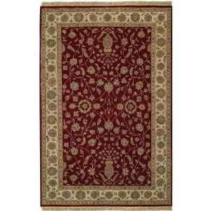   Kerman Vase Red and Ivory Floral Wool Area Rug 8.00 x 11.30.: Home