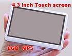 8GB  MP4 MP5 FM PMP Touch Screen RMVB AVI White