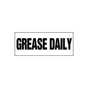   Labels GREASE DAILY Adhesive Vinyl   5 pack 2 x 6 Home Improvement