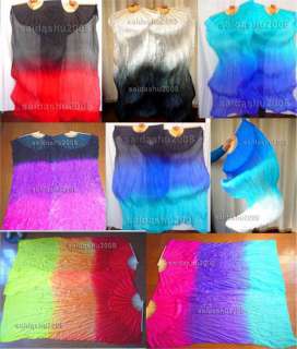 GDP 4 pairs belly dance fan veil 100% silk top quality  