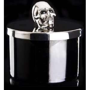  D.L. & Company Silver Skull Lid Candle Candle