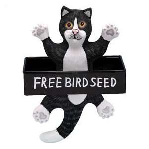   Bobbo Inc BOBBO3870132 Bird Feeder Cat Black   White 