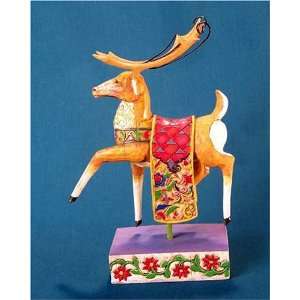  Jim Shore Reindeer Red Blanket Statue: Home & Kitchen