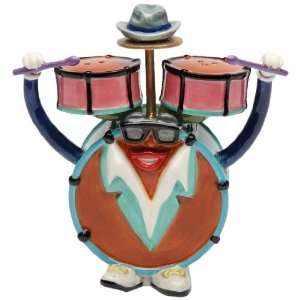 Appletree Design Jazz Drum Salt and Pepper Set, Includes 