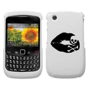  BLACKBERRY CURVE 8520 8530 9300 3G BLACK SKULL LIPS ON A WHITE 