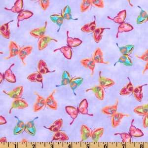  44 Wide Lantern Festival Butterfly Lilac Fabric By The 