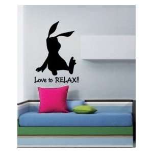 Funny bunny quote decal    32 X 22 inch sticker    sold by 