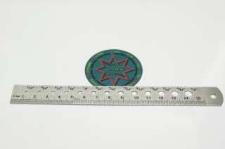 Stainless Steel Ruler with Hole Sizes for the Hobbiest  