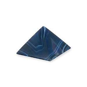 Blue agate pyramid (small) 2 W 2 L