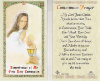   of My First Holy Communion Prayer HC156 Girls Catholic Prayers Card