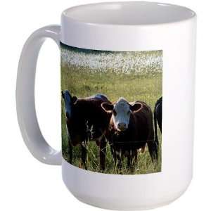  Farm Animals Cows Large Mug by  