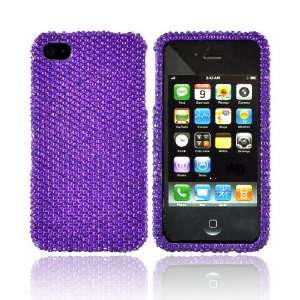   For Verizon Apple iPhone 4 Bling Hard Case Cover PURPLE: Electronics