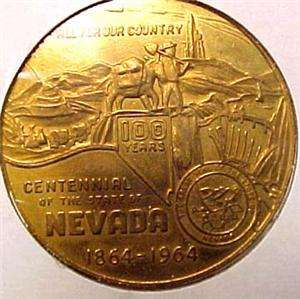 NEVADA STATE CENTENNIAL(1864 1964) TOKEN 7642C  
