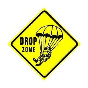 DROP ZONE paratrooper military soldier sign 