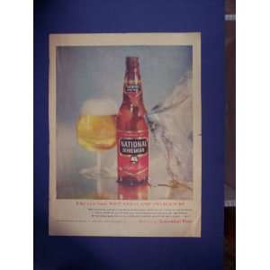   Beer Print Ad. Orinigal 1957 Vintage Magazine Art.beer by block of ice