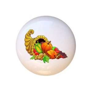 Cornucopia Horn of Plenty Fall Harvest Drawer Pull Knob