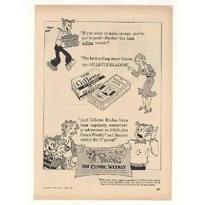  1952 Blondie Dagwood Gillette Blades Puck Comic Trade 