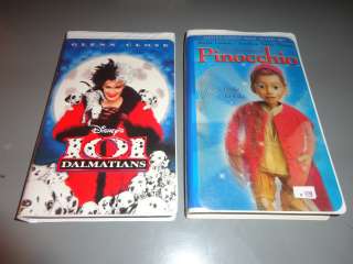 Adventures of Pinocchio & 101 Dalmatians Live Action Disney VHS Disney 