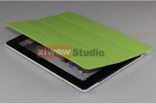 Green iPad 2 Slim Magnetic Smart Cover with Hard Case 2 Tone  