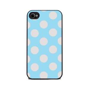  Blue and Grey Polka Dot   iPhone 4 or 4s Cover Cell Phones 