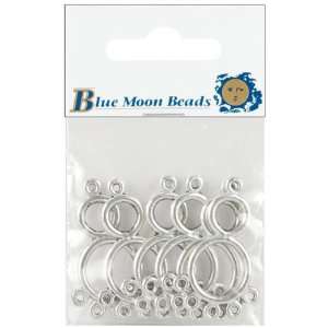  Blue Moon Silver Plated Metal Connectors 5 Hole Ro 