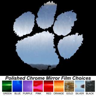 Clemson Tigers Paw Rare Chrome Film Colors 16 inch Auto Car Window 
