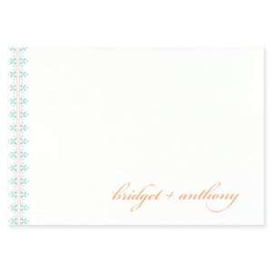  Teal Scrolls Thank You Notes