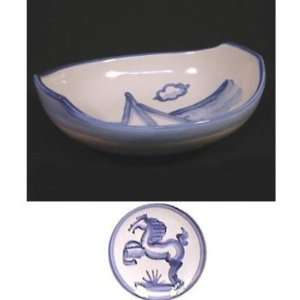  Bowl 8 Venetian, Blue Horse Pattern