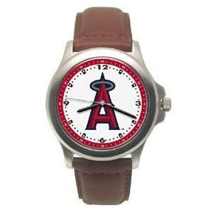Los Angeles Angels Mens Rookie League Leather Strap Watch  
