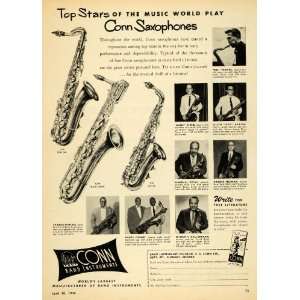  1956 Ad C. G. Conn Instruments Saxophones Perkins Stone 