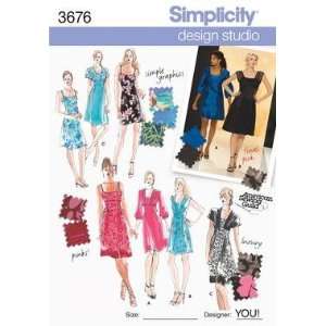  SIMPLICITY PATTERN 3676 MISSES DRESS IN TWO LENGTHS WITH BODICE 