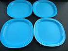 Tupperware Plates Set x 4 Impressions Microwave Safe in Blue $28 rrp 