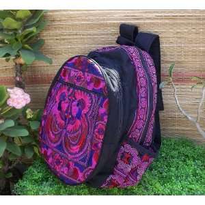 backpack thai bag boho bag ethnic bag made from embroidered fabric 