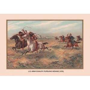  Vintage Art U.S. Army Pursuing Indians, 1876   02519 0 