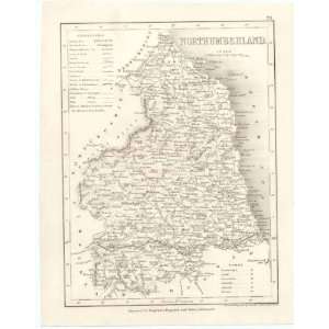  Antique Map Northumberland Dugdales C1864: Home & Kitchen