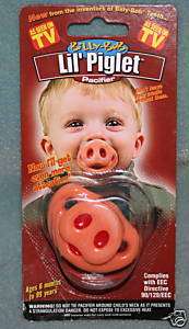 Billy Bob As Seen on TV Lil Piglet Baby Pacifier NEW  