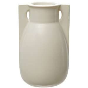  Teco Pottery White Two Buttress Vase