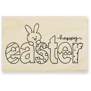  Easter Word Bunny   Rubber Stamps: Arts, Crafts & Sewing