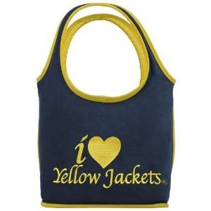  Georgia Tech Yellow Jackets Terry Cloth Heart Handbag 