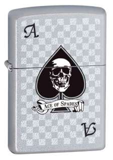 Black Death Ace of Spade Skull Zippo Lighter  