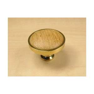  Solid Brass Knob, 1 1/4 In Diameter, Polished Brass/Medium 
