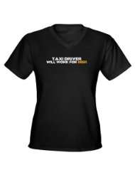 Taxi Driver Tshirt Womens V Neck Dark T Shirt by 