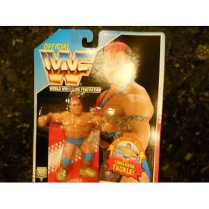  Official Wwf Tatanka with tomahawk tackle 1992 blue card 
