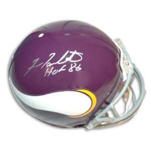 Autographed Fran Tarkenton Minnesota Vikings Throwback Proline Helmet 